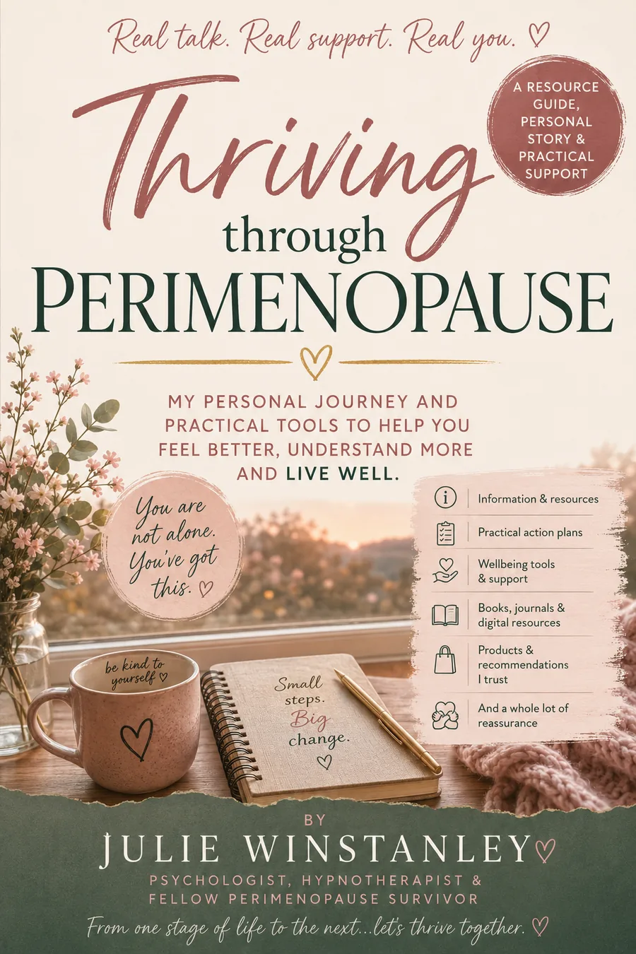 Thriving Through Perimenopause — book cover by Dr Julie Winstanley